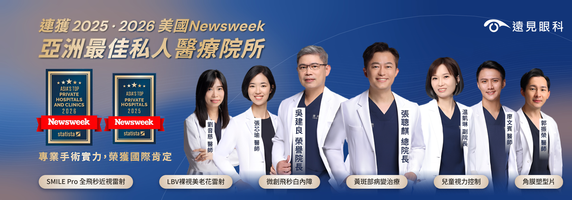 遠見眼科Newsweek亞洲最佳私人醫療院所